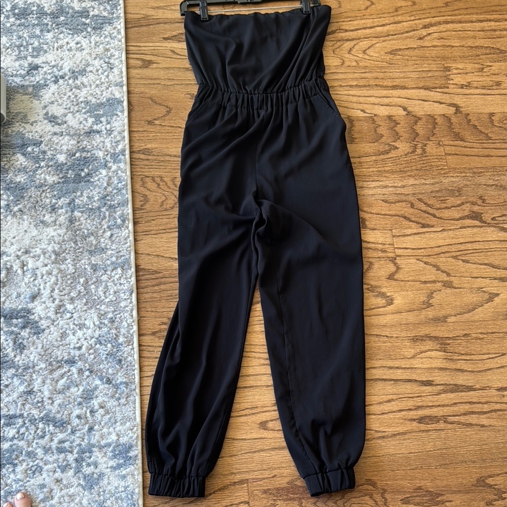 Forever 21 black strapless jumpsuit